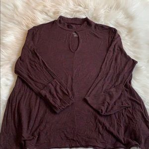 AE maroon long sleeve Soft & Sexy